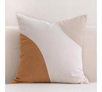 YongXinMY Housse de coussin géométrique - Couleur orange corail neutre, crème et doux, motif lignes nordiques modernes pour canapé, salon, chambre à coucher (motif arc, 45 x 45 cm)