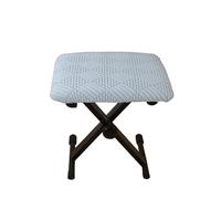 YongXinMY Housse de tabouret rectangulaire en tissu extensible avec fond élastique - Couleur unie - Anti-poussière et lavable - Pour piano, banc, ottoman, entrée, chambre à coucher (bleu clair, 40 x