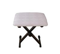 YongXinMY Housse de tabouret rectangulaire - Housse de tabouret extensible en tissu maïs avec fond élastique - Couleur unie - Anti-poussière et lavable pour piano, banc, ottoman, entrée, chambre à