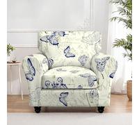 YongXinMY Housses de chaise d'appoint du milieu du siècle avec housse de coussin - Ensemble de canapé extensible moderne imprimé floral botanique housse élastique pour salon, chambre à coucher, bureau