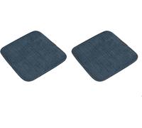 YongXinMY Lot de 2 coussins carrés pour tabouret de bar avec attaches - Respirants - Pour tabouret de bar, salle à manger, cuisine - Décoration de maison et bureau (28 x 28 cm, bleu marine)