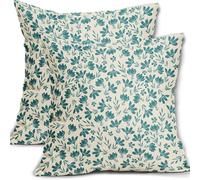 YongXinMY Lot de 2 housses de coussin vintage en lin avec imprimé floral double face pour canapé, salon, chambre à coucher, décoration d'intérieur (#3) - 45 x 45 cm