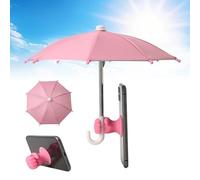 YongXinMY Mini parapluie pour téléphone - Support de parapluie réglable à ventouse pour téléphone portable, protection UV, anti-reflets, imperméable pour la plage, les voyages, le camping en plein air