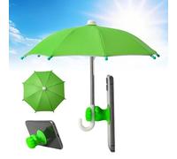 YongXinMY Mini parapluie pour téléphone - Support de parapluie réglable à ventouse pour téléphone portable, protection UV, anti-reflets, imperméable pour la plage, les voyages, le camping en plein air
