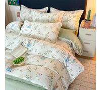 YongXinMY Parure de lit 3/4 pièces - Housse de couette d'hiver chaude en velours de lait imprimé de dessin animé - Taie d'oreiller douce et confortable en flanelle double face pour maison, chambre à