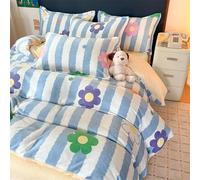 YongXinMY Parure de lit 3/4 pièces - Housse de couette d'hiver chaude en velours de lait imprimé de dessin animé - Taie d'oreiller douce et confortable en flanelle double face pour maison, chambre à