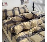 YongXinMY Parure de lit 3/4 pièces - Housse de couette en coton doux motif dessin animé Kawaii avec drap plat, taies d'oreiller confortables et confortables pour dortoirs d'étudiants, appartements