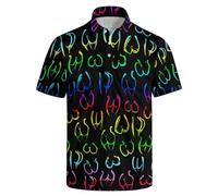 YongXinMY Polo des années 80 pour homme - Motif amusant d'été imprimé à manches courtes évacuant l'humidité Séchage rapide Chemise de golf hawaïenne Plage Vacances Tenues Athletic Wear, #35, S