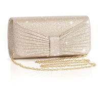YongXinMY Sac de soirée étincelant pour femme - Mini pochette plissée brillante, sac à main à bandoulière avec chaîne amovible pour fête, mariage, bal de fin d'année, tenue quotidienne, #1, One Size