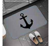 YongXinMY Tapis de bain ancre nautique - Tapis de couloir en flanelle doux et absorbant - Séchage rapide - Antidérapant - Pour chambre à coucher, salon, cuisine, canapé (#6, 40 x 60 cm)