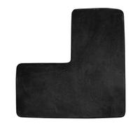 YongXinMY Tapis de bain en forme de L - Tapis de douche d'angle en polaire corail doux, antidérapant, absorbant l'eau, lavable pour douche carrée, toilettes, maison et spa (noir)