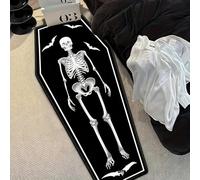 YongXinMY Tapis de bain gothique, Halloween, noir, antidérapant, lavable, en velours pour chambre à coucher, salle de bain, salon, cuisine, entrée, chevet, décoration d'intérieur effrayante (#F, 40 x
