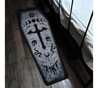 YongXinMY Tapis de bain gothique, Halloween, noir, antidérapant, lavable, en velours pour chambre à coucher, salle de bain, salon, cuisine, entrée, chevet, décoration d'intérieur effrayante (#C, 60 x
