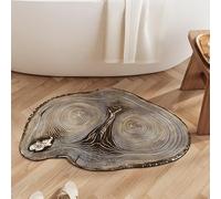 YongXinMY Tapis de bain rustique à motif de diatomées - Tapis de bain rustique à motif naturel antidérapant et super absorbant à séchage rapide pour douche, baignoire, lavabo, chambre à coucher