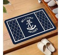 YongXinMY Tapis de couloir de salle de bain en diatomite à séchage rapide, super absorbant, bleu marine, antidérapant, résistant à l'humidité, pour salle de bain, douche, baignoire, toilettes, évier