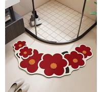 YongXinMY Tapis de douche incurvé - Diatomées à séchage rapide super absorbant - Dessous antidérapant en caoutchouc pour entrée de salle de bain - Séchage rapide (02, 45 x 90 cm)