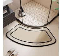 YongXinMY Tapis de douche incurvé - Diatomées à séchage rapide super absorbant - Dessous antidérapant en caoutchouc pour entrée de salle de bain - Séchage rapide - 01,60 x 120 cm