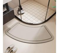 YongXinMY Tapis de douche incurvé - Diatomées à séchage rapide super absorbant - Dessous antidérapant en caoutchouc - Tapis de salle de bain de luxe à séchage rapide pour baignoire (13,45 x 90 cm)
