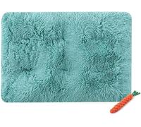 YongXinMY Tapis de lit pour chien et chat - Doux et chaud - Auto-chauffant - Couverture en peluche lavable - Réversible - Pour intérieur et extérieur - S - 55 x 40 cm - Vert turquoise