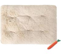 YongXinMY Tapis de lit pour chien et chat - Doux et chaud - Auto-chauffant - Couverture en peluche lavable - Réversible - Pour intérieur et extérieur - S - 55 x 40 cm - Blanc crème