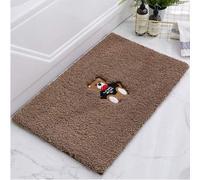 YongXinMY Tapis de salle de bain épais et antidérapant - Broderie d'ours en peluche moelleuse et absorbante - Séchage rapide pour baignoire, douche, toilettes, cuisine, évier, chambre à coucher