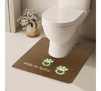 YongXinMY Tapis de toilette en forme de U - Motif lumineux, antidérapant, absorption des contours, résistant aux taches, facile à nettoyer et anti-éclaboussures pour salle de bain (#6, 50 x 50 cm)