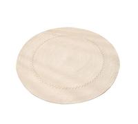 YongXinMY Tapis rond en corde de coton tissé à la main avec pompons - Tapis tressé réversible en coton doux et durable pour salon, chambre à coucher, bureau, balcon (#3, rond, 45 cm)