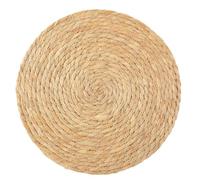 YongXinMY Tapis rond tissé naturel pour chat - Tapis en rotin de style bohème durable anti-rayures pour dormir, jouer à la mastication, à l'intérieur et à l'extérieur, pour canapé, caisse (35 cm)