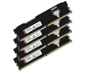 Yongxinsheng DDR4 3200MHz 64Go Kit (4x16Go) Desktop RAM PC4-25600 XMP 2.0 UDIMM Non-ECC Unbuffered 1.35V 288 Pin CL16 PC Computer Mémoire Ram Barette Upgrade Module pour Ordinateur de Bureau (Noir)
