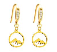 Yongxu Boucles d'oreilles en véritable graine de moutarde incrustée de zircones - Cadeau inspirant pour femme chrétienne, Acier inoxydable, Zircone cubique
