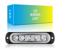 YONGYAO 12-24V Universel 6 LED Feu de Gabarit Latéral Signal Clignotant Avertissement pour Moto Pickup-Blanc/Jaune