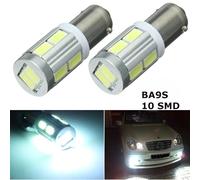 YONGYAO 12V 2 Pièces Ampoule BAX9S H6W 10 SMD LED Feu de Position Blanc Haute Luminosité pour BMW Série 3 F30-180