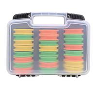 YONGZURA 24pcs Eva Fishing Line Bouples | Couleur - Carte de Stockage du tacle codé | Bobines en Mousse de densité Haute pour prévention des nœuds | ABS Plastique Case/Organisateur de