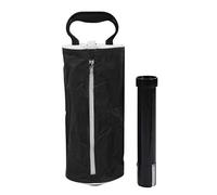 YONGZURA Ball Collector Tool | Portable Scooping Device with 70 - Ball Capacity | Sturdy Nylon Storage Bag for Driving Range/Practice | Reverse Lock Design & Reinforced Zipper (Black)