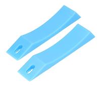 YONGZURA Barbell Secure Grip Wedge | Coussin de Silicone pour plaques de Charge/déchargement | Accessoire d'haltérophilie pour Couvrir Les haltères et Le Sol | 2 Pack, 9,1x1,8 Pouces (Blue)