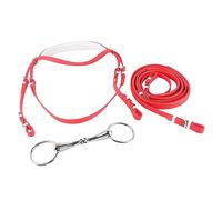 YONGZURA Bride de Cheval en PVC avec Mors de Filet en Acier Inoxydable | Harnais de rêne réglable pour Chevaux de 1,3 à 1,7 m | Équipement d'équitation/équipement d'entraînement /