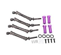 YONGZURA Kit de coupleur d'arbre d'entraînement CVD, Kit de Combinaison d'arbre Avant et arrière de Cardan de Voiture RC pour Camion Court Traxxas Slash 727 (Violette)