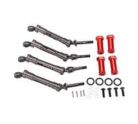 YONGZURA Kit de coupleur d'arbre d'entraînement CVD, Kit de Combinaison d'arbre Avant et arrière de Cardan de Voiture RC pour Camion Court Traxxas Slash 727 (Rouge)