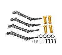 YONGZURA Kit de coupleur d'arbre d'entraînement CVD, Kit de Combinaison d'arbre Avant et arrière de Cardan de Voiture RC pour Camion Court Traxxas Slash 727 (Orange)