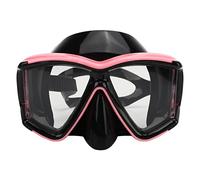 Yongzura - Lunettes de plongée avec Tuba - Étanches - Anti-buée - Verres en Verre trempé - Sangles réglables en Silicone - pour Adultes - Hommes et Femmes (Rose)