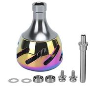 YONGZURA Poignée de moulinet de pêche | Remplacement en métal pour boutons cassés | 3 tailles pour la plupart des moulinets de pêche | Accessoires de pêche robustes et colorés (M)