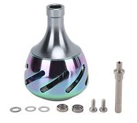 YONGZURA Poignée de moulinet de pêche | Remplacement tout en métal pour boutons cassés | 3 tailles s'adaptent à la plupart des moulinets de pêche | Accessoires de pêche robustes et colorés (L)