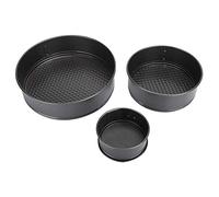 YONGZURA Round Cake Pan Set 3 Sizes | 11cm 18cm 24cm Removable Bottom for Easy Release | Non - Stick Baking Pans for Cheesecake/Pie/Dessert