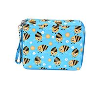 YONGZURA Sac de Rangement pour Crayons de Grande capacité, Motif d'abeille, Sac à cosmétiques Durable et Exquis pour Les Artistes