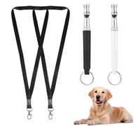 YONHTUTU Lot de 2 sifflets pour chien pour arrêter d'aboyer les voisins, sifflets professionnels réglables à ultrasons silencieux pour dressage de chien, sifflet pour rappel ou effrayer les chiens