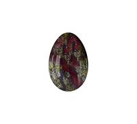 Yoni Eggs Jade Oeufs de Yoni non percés Oeuf de Massage en Jade véritable Naturel pour Femmes Exercice de Kegel Boules de Massage féminines, Sang de Dragon, L-4.5x3 cm