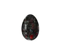 Yoni Eggs Jade Oeufs de Yoni non percés Oeuf de Massage en Jade véritable Naturel pour Femmes Exercice de Kegel Boules de Massage féminines, Pierre sanglante, L-4.5x3 cm