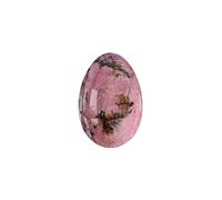 Yoni Eggs Jade Oeufs de Yoni non percés Oeuf de Massage en Jade véritable Naturel pour Femmes Exercice de Kegel Boules de Massage féminines, Rhodonite, M-4x2.5cm