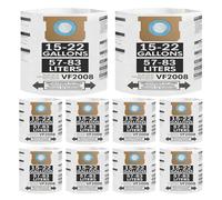 Yonice Lot de 10 sacs à poussière jetables de rechange pour aspirateur Shop Vac de 58 à 77 litres, type G 90663 9066300 ; type J 90673 9067300, VF2008