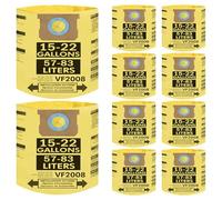 Yonice Lot de 10 sacs d'aspirateur 90673 de type G et J compatibles avec les aspirateurs Shop Vac de 50 à 77 litres, haute efficacité, sacs filtrants jetables pour collecter la poussière, partie 90663